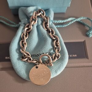Tiffany & Co. Silver Chain-Link Toggle Bracelet